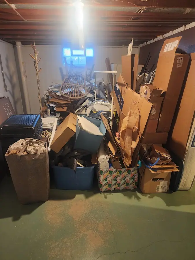 Roll-off dumpster container at job site for 15 Yard Dumpster Rental in Barre